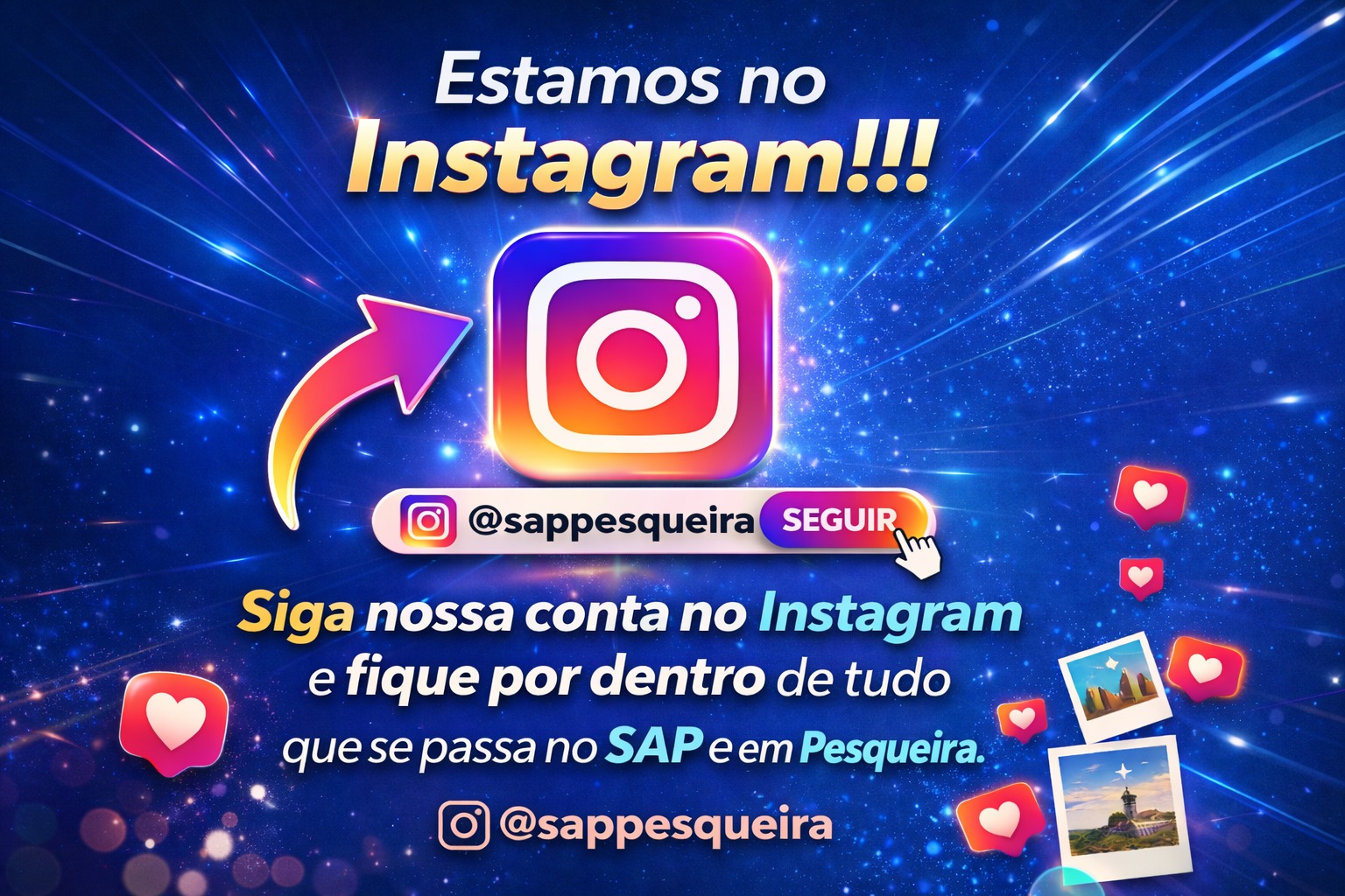 Siga o SAP Pesqueira No Instagram